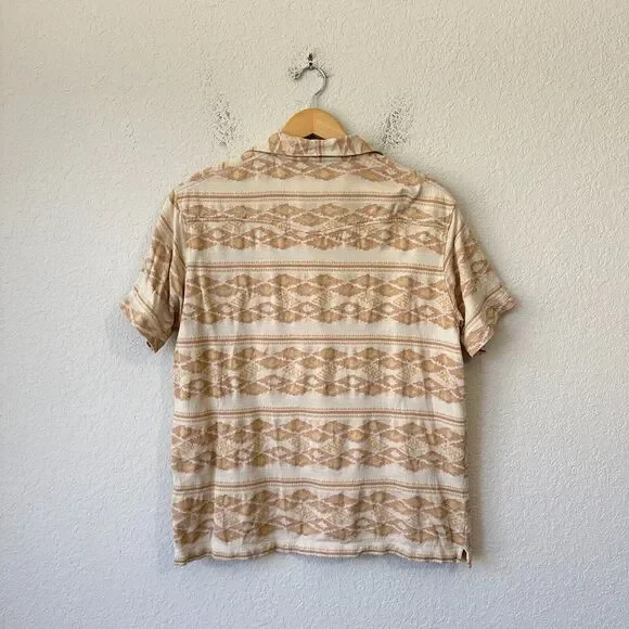 HOWLER BROTHERS Ranchero Jacquard Polo Shirt Taki Brown Rice Preppy